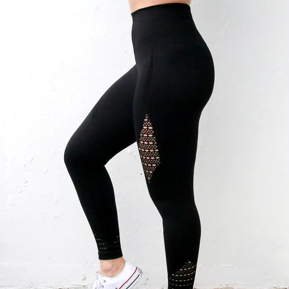 Women Seamless Tummy Control Yoga Pants Super Stretchy Gym Tights High Waist Sport Leggings Running Pants