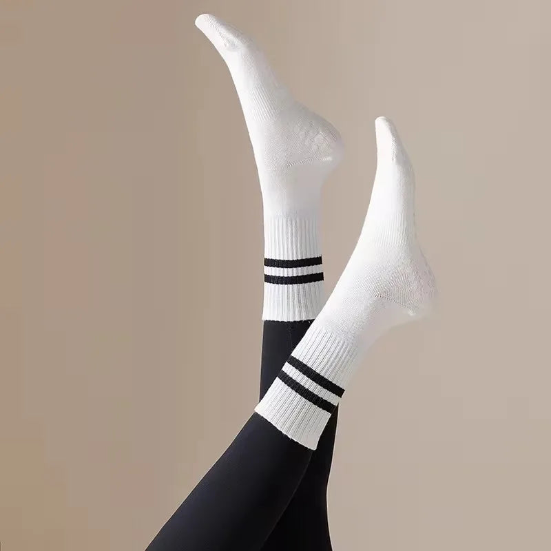 Professional Non-Slip Cotton Yoga Socks with Silicone Grip for Indoor Fitness, Dance, and Pilates