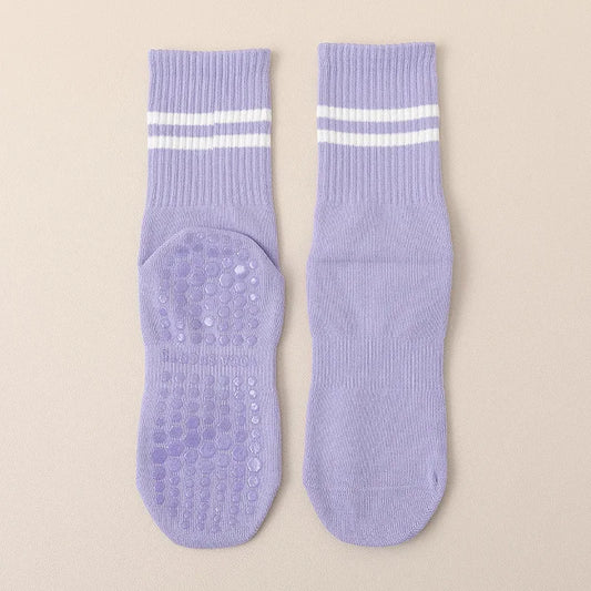 Professional Non-Slip Cotton Yoga Socks with Silicone Grip for Indoor Fitness, Dance, and Pilates