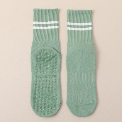 Professional Non-Slip Cotton Yoga Socks with Silicone Grip for Indoor Fitness, Dance, and Pilates